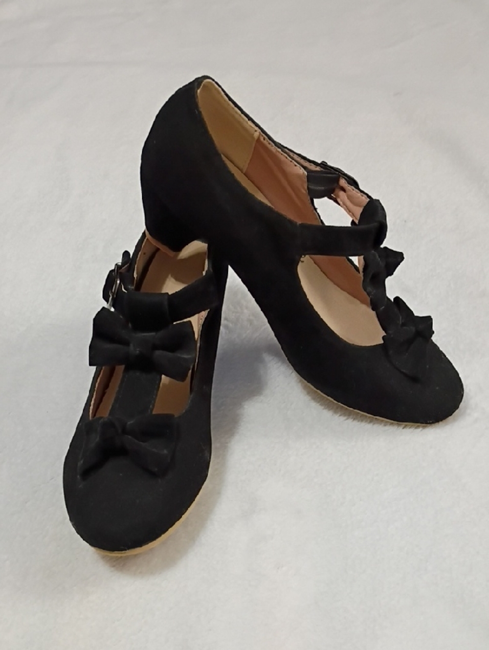 Black Bow Mary Jane Heels - Women's Classic Dress Shoes